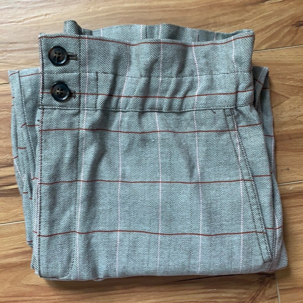 Paperbag Tapered Pants in Glen Plaid